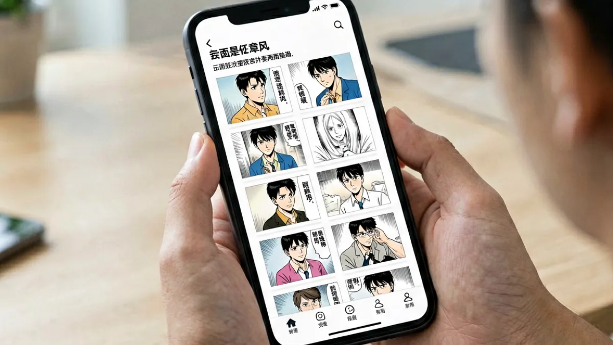 九妖漫画阅读界面截图，展示章节列表与内容加载速度的实测对比场景