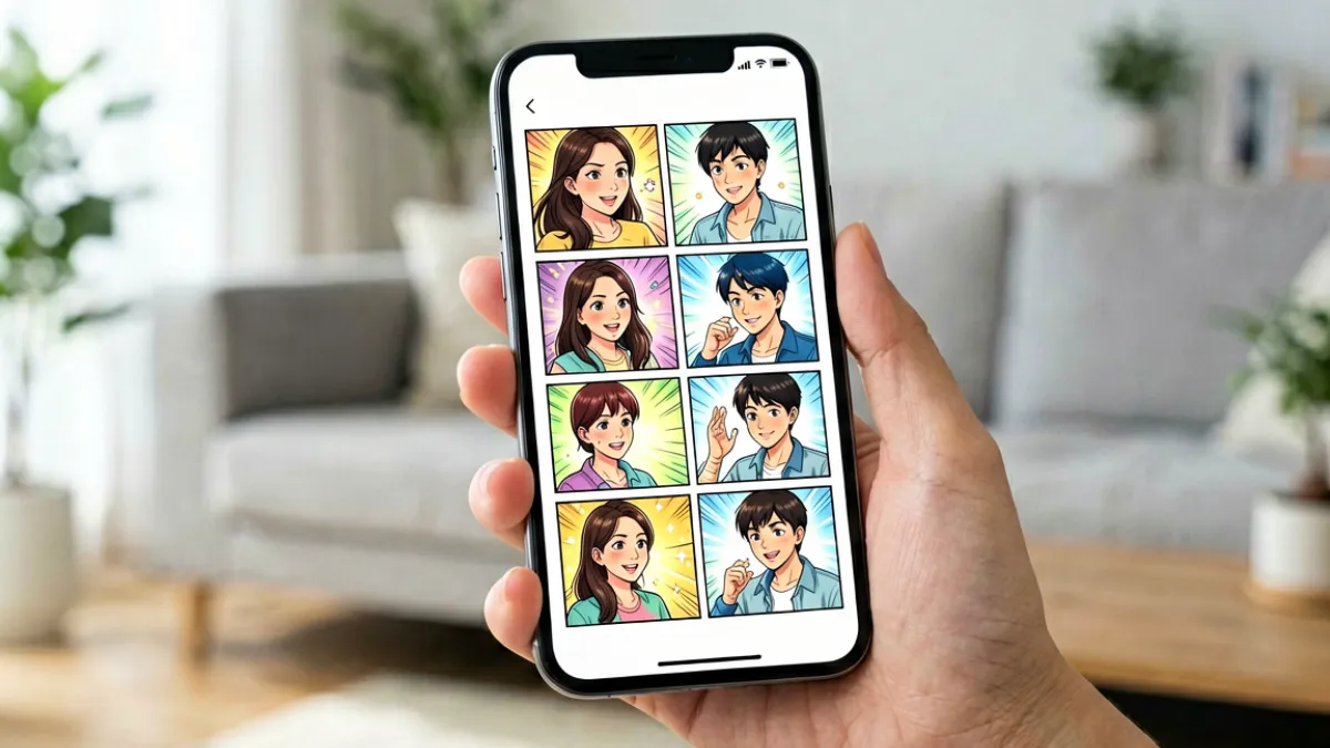 九妖漫画用户在手机上浏览漫画页面，屏幕显示清晰的彩色漫画内容